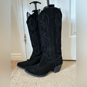 Jeffrey Campbell DAGGET suede cowboy boots. Sz8.5